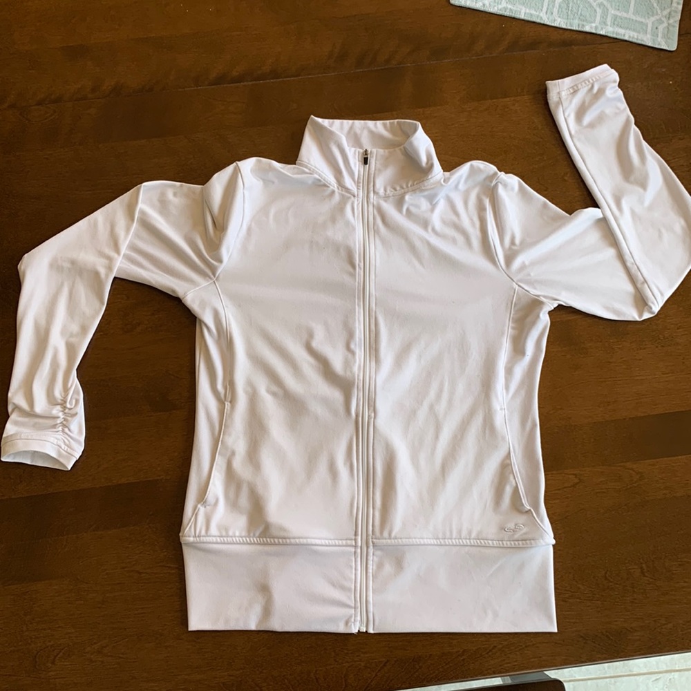 White Champion full zip up jacket